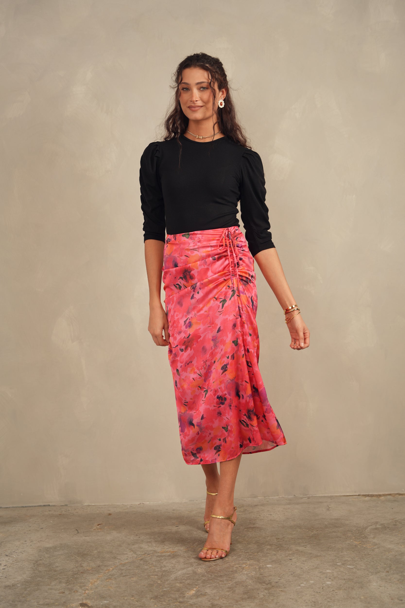 Side Ruched Skirt