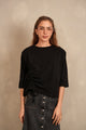 Boxy Tee With Ruching