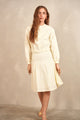 Eyelet Pleated Skirt