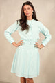 Eyelet Pleated Skirt