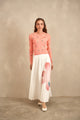 Pleated Maxi Floral Skirt