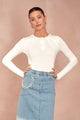 Henley Neck Soft Rib Tee