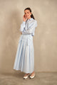 Pleated Skirt w/ Exposed Pockets