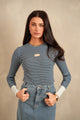 V-Neck Striped Tee