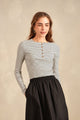 Striped Rib Henley Tee