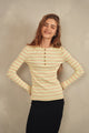 Striped Rib Henley Tee