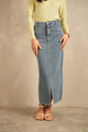 Textured Slit Skirt