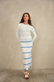 Pointelle Striped Cardigan