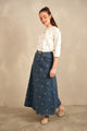 Embroidery Denim Flare Skirt
