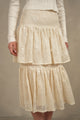 Ivory Eyelet Layered Skirt
