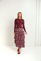 Tier Crinkle Pleat Skirt