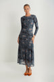 Ruched Mesh Dress