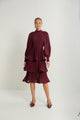 Layered Pleated Midi Dress