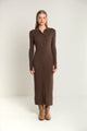 Knit Rib Button Dress