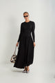 V-Neck Gather Dress