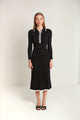 The Shev Polo Ribbed Trim Dress