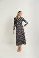 Printed Round Neck Slip Dress
