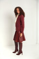 Pleated Leather Skirt