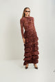 Velour Burnout Mock Neck Top