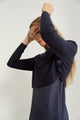 Cropped Side Button Sweater