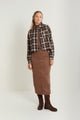 Suede Straight Skirt