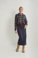 Suede Straight Skirt