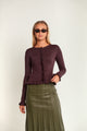 Fitted Cardigan w/ Button Opening