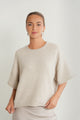Oversized Three Quarter Soft Knit Sweater