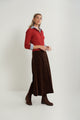 Corduroy Maxi Panel Skirt