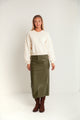 Leather Skirt with Slit