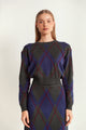 Oversized Jacquard Knit Sweater
