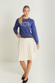 Knit Pleated Skirt 23"