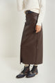 Leather Skirt with Slit