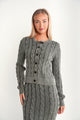 Cable Knit Wash Cardigan