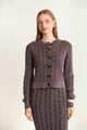 Cable Knit Wash Cardigan