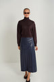 Panel Leather Skirt
