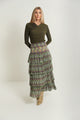 Tier Crinkle Pleat Skirt
