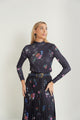 Printed Mock Neck Top