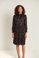 Stand Collar Print Blouse