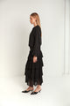 Tier Crinkle Pleat Skirt