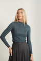 Printed Mock Neck Top