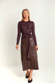 Panel Leather Skirt