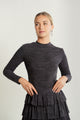 Mesh Mock Neck Top