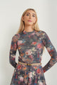 Mesh Mock Neck Top
