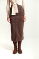 Suede Straight Skirt