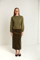 Oversized Sweatshirt w/ Corduroy