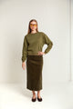 Corduroy Straight Skirt