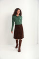Corduroy Panel Skirt