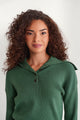 Rib Knit Button High Neck Sweater