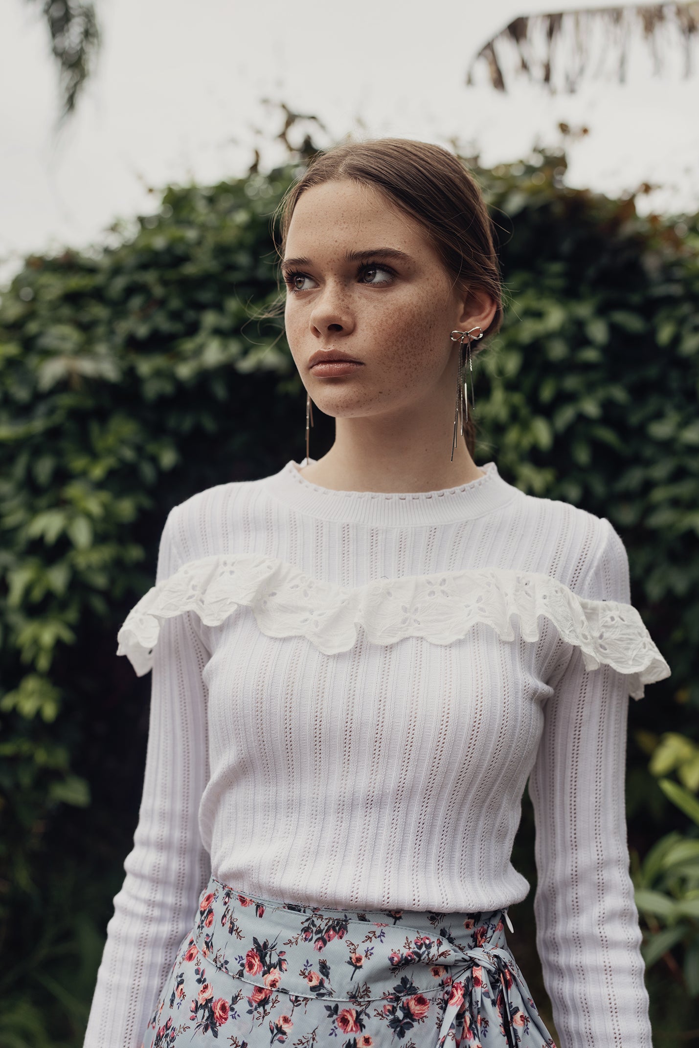 Crochet & Eyelet Knit Top – udelny.com